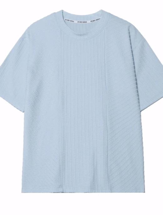 T87夏季新款泡泡纱肌理感百搭宽松短袖上衣T恤 商品图3