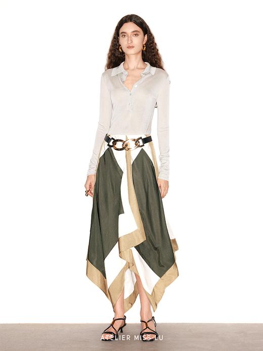 【薄荷弹珠】复古老钱风长袖冰感针织上衣 商品图0