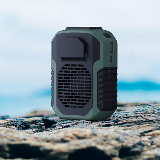 挂腰风扇挂脖随身充电宝功能迷你家用户外学生带手电大风力大功率 商品图7