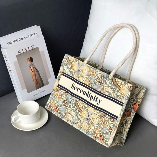 文艺帆布袋定制简约有型手提袋大容量印花装书上课通勤原创帆布包 商品图1