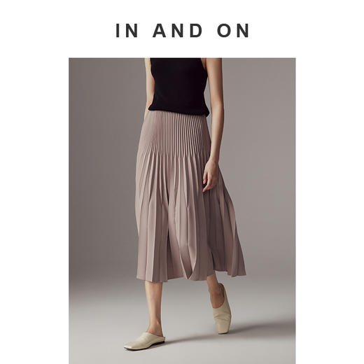 IN AND ON 新款 浪漫风琴 重磅手工压褶 多层渐变风琴褶半裙53808 商品图2