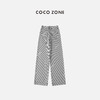 COCO ZONE 新款口袋线绳装饰时尚条纹休闲裤 23C29152 商品缩略图1