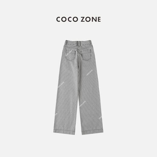 COCO ZONE 新款口袋线绳装饰时尚条纹休闲裤 23C29152 商品图1