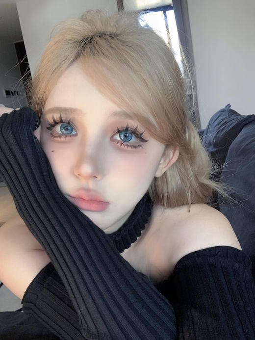 『本店实拍』PAPA-虹膜混血辣妹合集-14.5mm【大直径日抛 0-800度 无525/575】 商品图5