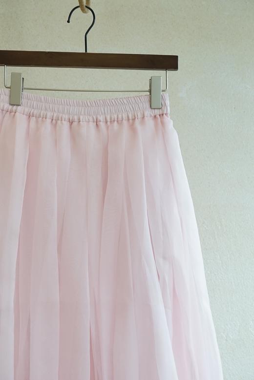 ECOLE DE CURIOSITES 真丝欧根纱面料轻粉半身裙 商品图12