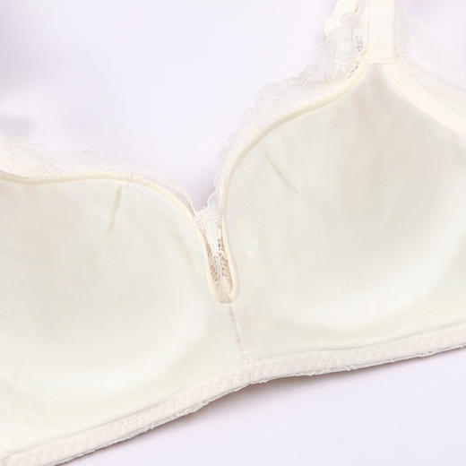 都市丽人自然舒适内衣女蕾丝文胸B杯适穿3/4杯薄款无钢圈三排扣LB42D2 商品图8