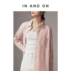 IN AND ON 色彩丹宁 复古雪花洗刺绣牛仔衬衫 54159