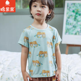 棉果果夏季新品5A抗菌男童80-130码莫代尔套头T恤M211140424320