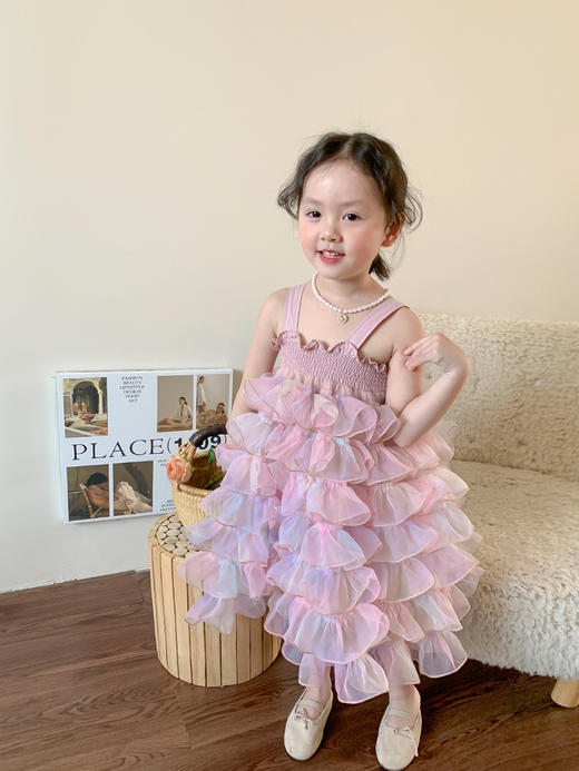 【吊带蓬蓬纱裙】维木童装女童连衣裙2024夏季新款儿童韩版吊带公主裙纱裙宝宝裙子 商品图2