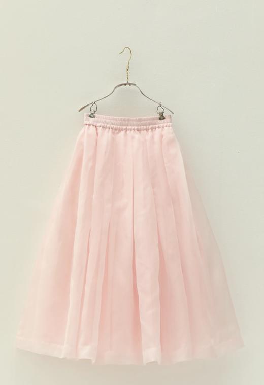 ECOLE DE CURIOSITES 真丝欧根纱面料轻粉半身裙 商品图13