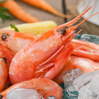 仁豪水产熟冻北极甜虾 净重1斤 60-85只/袋 即食冰虾 家庭聚餐 解冻即食 商品图2