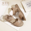 信诺 真皮舒适女鞋 2024新款夏季妈妈鞋中年女士外穿软底防滑凉鞋L260-2 商品缩略图0