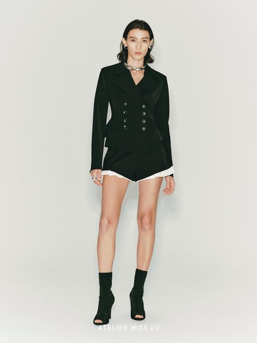 【极夜】建筑感立裁多层次收腰设计外套 商品图0