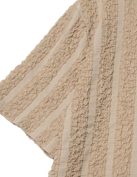 T93夏季圆领泡泡纱压皱工艺舒适宽松百搭日常短袖潮流休闲针织T恤 商品图2