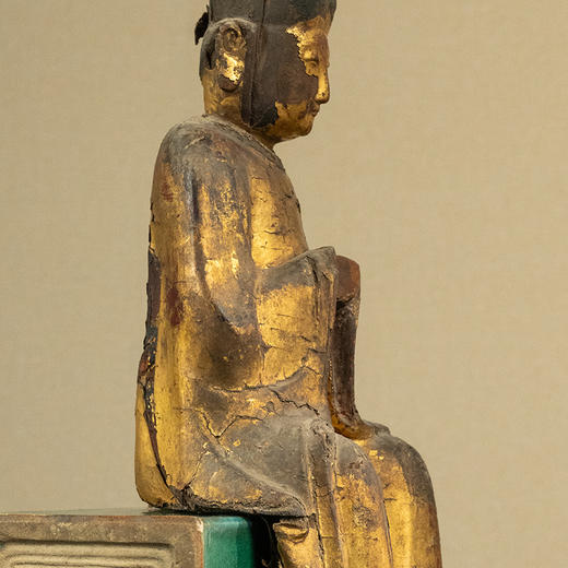 清 木胎金漆文官造像 商品图3