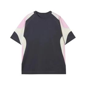 T713夏季新款时尚拼色男女短袖潮流拼接百搭上衣时尚休闲宽松T恤