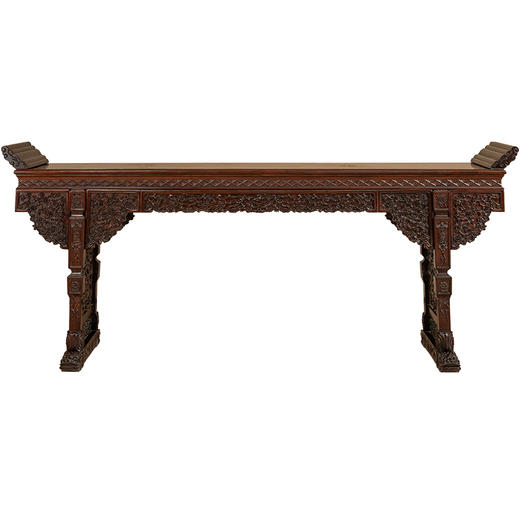 二十世纪 红木梗面灵芝纹大翘头案 商品图5