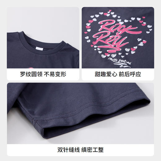 女童甜趣印花全棉T圆领短袖上衣夏季新款安奈儿童装实体店同款AG421767 商品图4