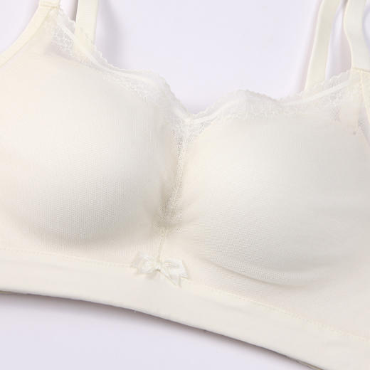 都市丽人自然舒适内衣女锁边文胸B杯适穿3/4杯薄款无钢圈三排扣LB42D8 商品图4