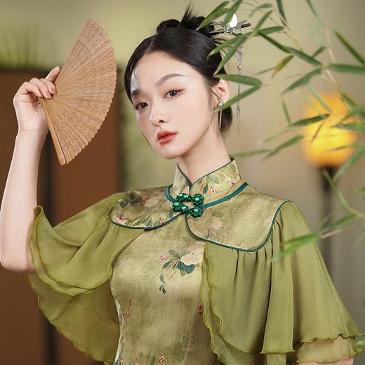 春夏新款改良旗袍修身日常新中式中国风两件套XL24002 商品图0