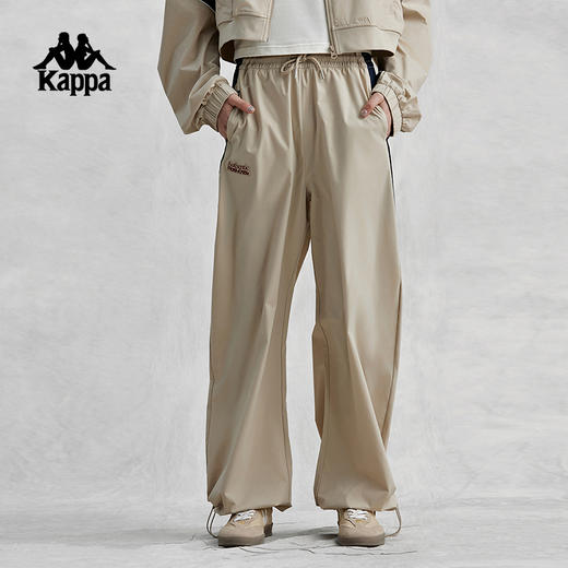 Kappa卡帕休闲裤2024新款女弹力运动长裤防泼水直筒裤抽绳小脚裤K0E42AX31D 商品图4