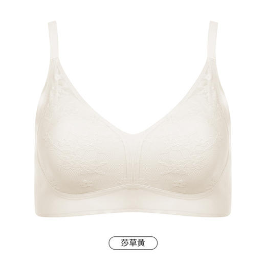 都市丽人Vbra内衣女浪漫蕾丝文胸无尺码3/4杯超薄款速干无钢圈二排扣LB461K 商品图9