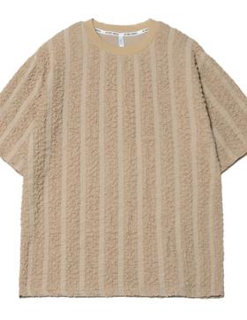 T93夏季圆领泡泡纱压皱工艺舒适宽松百搭日常短袖潮流休闲针织T恤