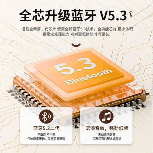 【新款运动无线降噪蓝牙耳机仅需59.9！】24新款ENC降噪无线蓝牙耳机！长续航！多色可选！澎湃音质！小巧轻便！多场景可用！-YDXHXP0408 商品图2