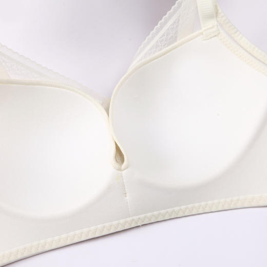 都市丽人自然舒适内衣女锁边文胸B杯适穿3/4杯薄款无钢圈三排扣LB42D8 商品图5