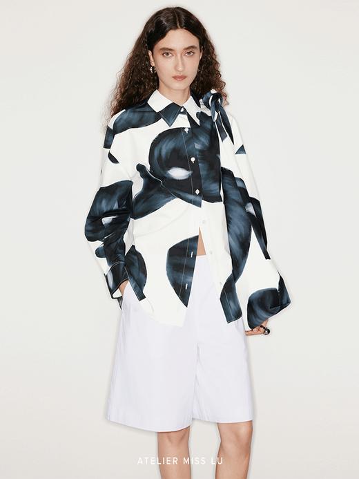 【盛夏池畔】品牌定染马蹄莲印花衬衫 商品图3