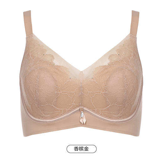 都市丽人舒软挺塑轻塑塑身内衣女蕾丝BC杯适穿3/4杯超薄款速干调整型文胸软钢圈三排扣LJ43D6 商品图13