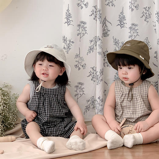 【宽松舒适，时髦新潮！】宝宝夏季新款套装无袖背心男童，韩版休闲宽松连体裤婴儿洋气两件套！ 商品图1