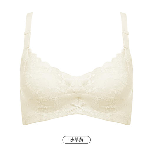 都市丽人自然舒适内衣女蕾丝文胸B杯适穿3/4杯薄款软钢圈三排扣LB42D6 商品图11