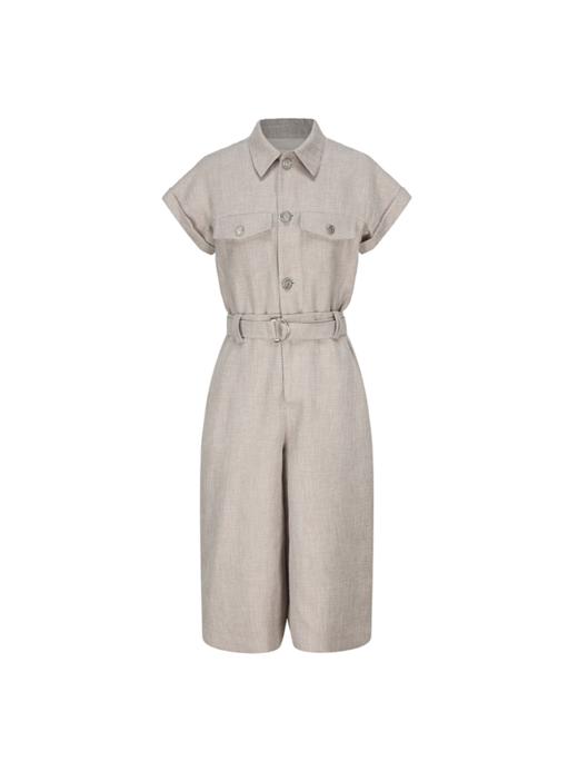 【日落沙滩】造型口袋收腰连体七分裤 商品图4