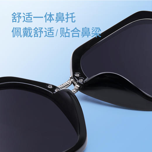 【分销】威古氏女士太阳镜偏光镜片方圆大框墨镜，辅以金属装饰，传递高级设计感 商品图4