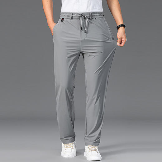 【冰丝高弹】【新款DZP】大依优型大码男装冰丝裤运动休闲裤加肥加大休闲裤大号裤子长裤夏季宽松胖子 商品图1
