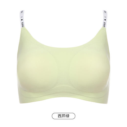 都市丽人Vbra内衣无痕背心内衣女泳布文胸无尺码抹胸薄款无钢圈无排扣LB463K 商品图11