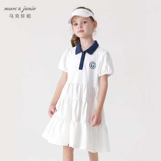 [凉感快干]马克珍妮女童活力校园运动连衣裙Polo领裙子夏装240666 商品图2