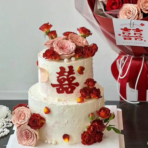 【婚礼蛋糕】-结婚蛋糕/鲜花蛋糕 商品图4