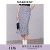 MAXRIENY格纹抽褶半身裙女春款复古通勤包臀短裙(货号:MC87SK267) 商品缩略图0