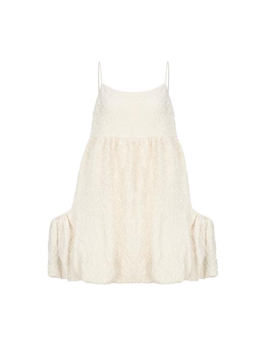 【香草奶盖】肌理泡泡纱宽身吊带花苞连衣裙 商品图4