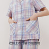Threegun三枪 【纯棉】彩格翻领开襟短袖长裤女士家居套睡衣家居服-82232D011 商品缩略图7