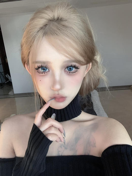 『本店实拍』PAPA-虹膜混血辣妹合集-14.5mm【大直径日抛 0-800度 无525/575】 商品图6