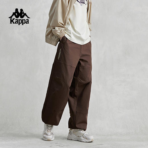 Kappa卡帕休闲裤2024新款情侣男女宽松直筒运动长裤抽绳小脚卫裤K0EX2AX30D 商品图3