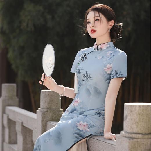 改良年轻少女，修身长款旗袍MLS-6837 商品图2