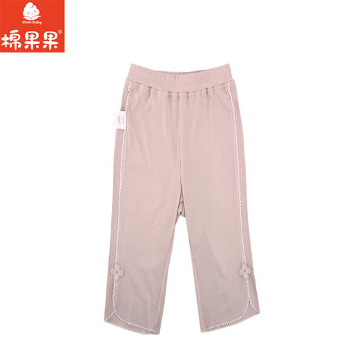 棉果果夏季新品女童提花针织七分裤M222201224243 商品图0