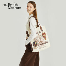 大英博物馆 欧洲文化艺术系列 热气球 帆布包 通勤 托特单肩包 日常出行 时尚百搭 潮款女包