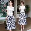 【预订·最迟6天发货】休闲时尚法式气质上衣配半身裙套装女2024夏季新款上下两件套裙子 商品缩略图2