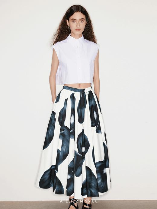 【云淡风轻】宽肩无袖廓形短上衣 商品图3