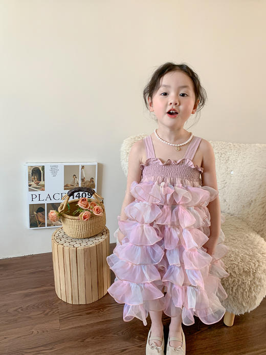【吊带蓬蓬纱裙】维木童装女童连衣裙2024夏季新款儿童韩版吊带公主裙纱裙宝宝裙子 商品图3